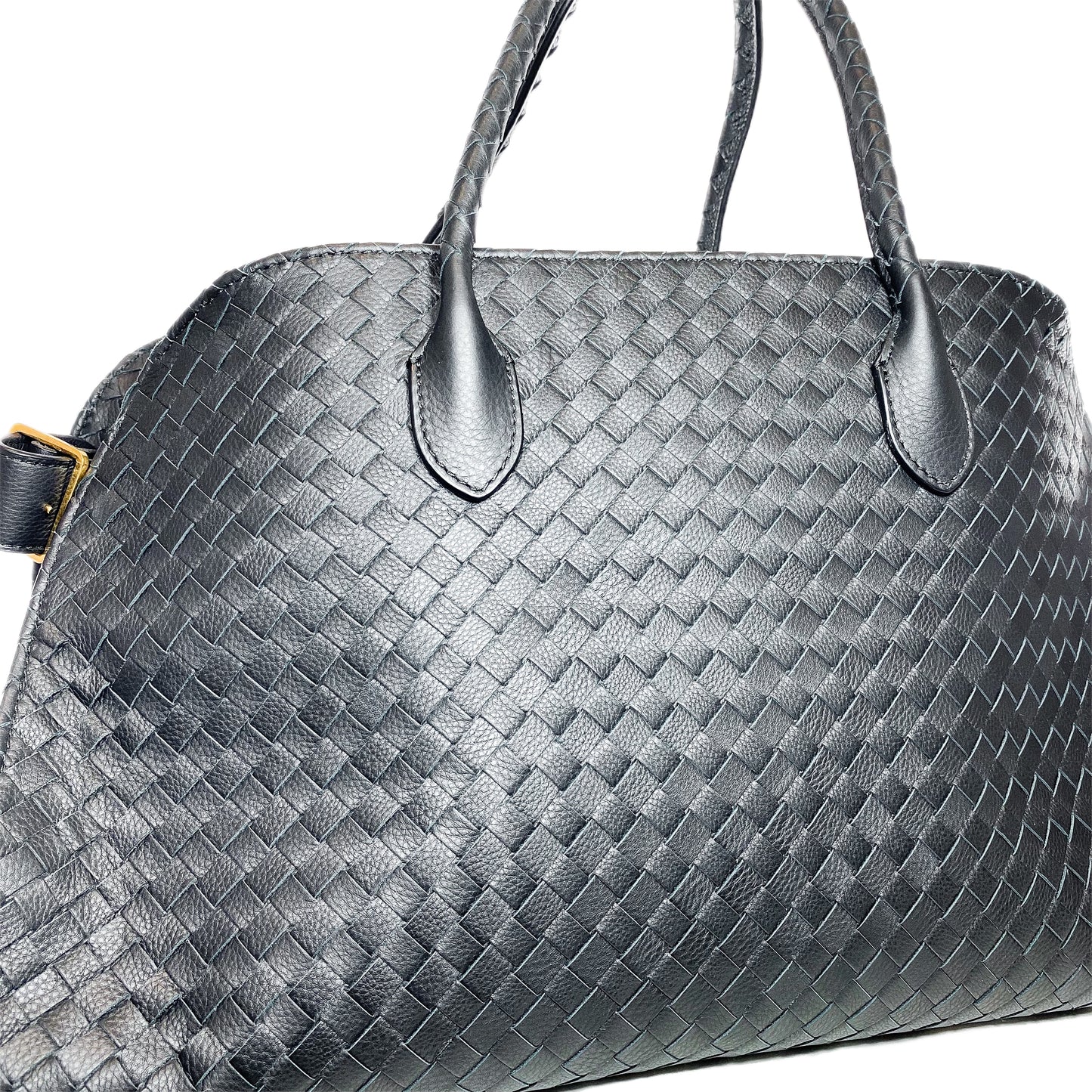 The Row Black Interwoven Margaux Tote Bag