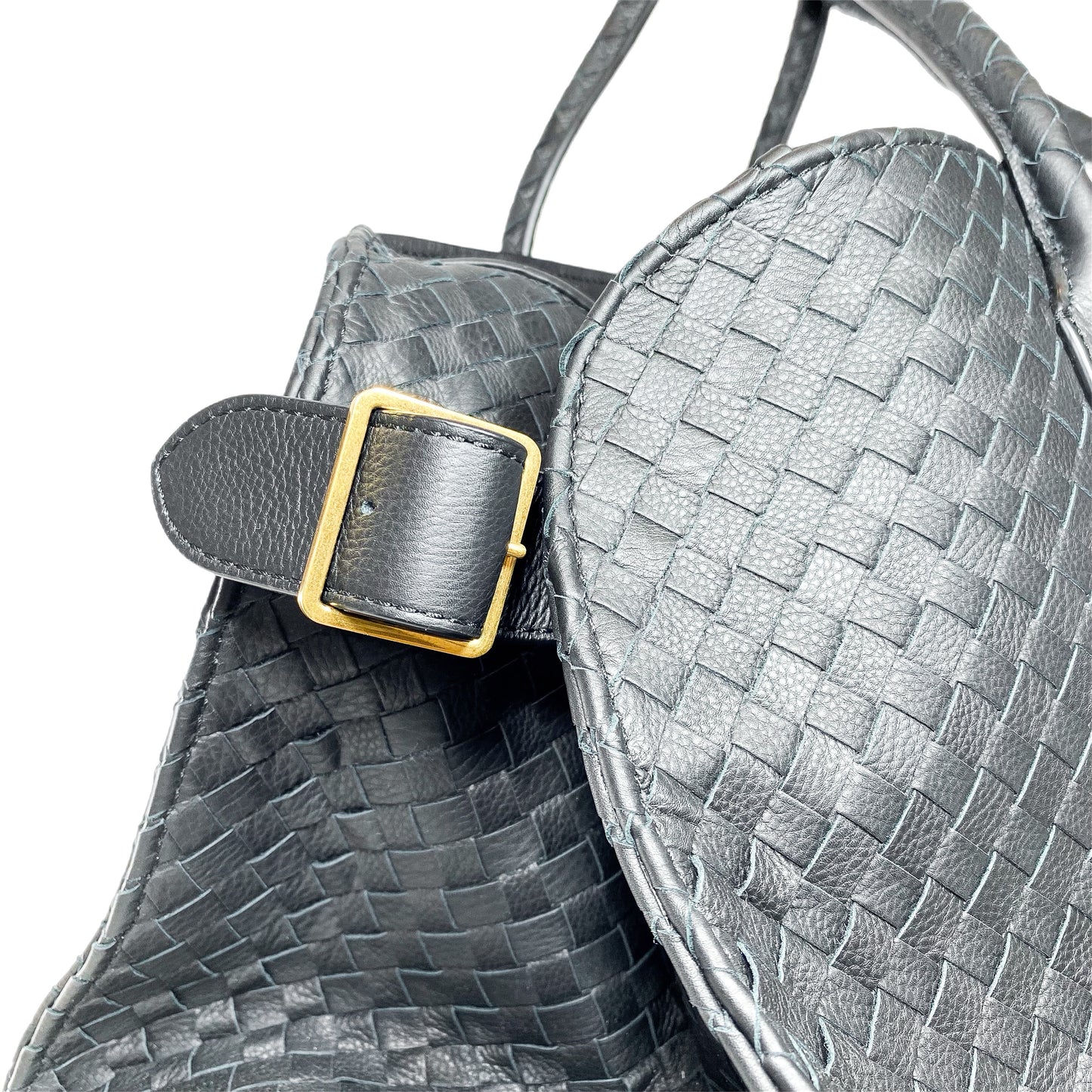 The Row Black Interwoven Margaux Tote Bag