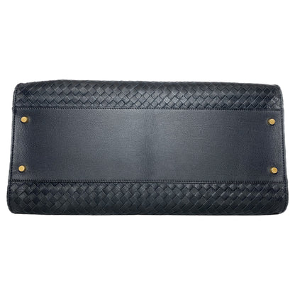 The Row Black Interwoven Margaux Tote Bag