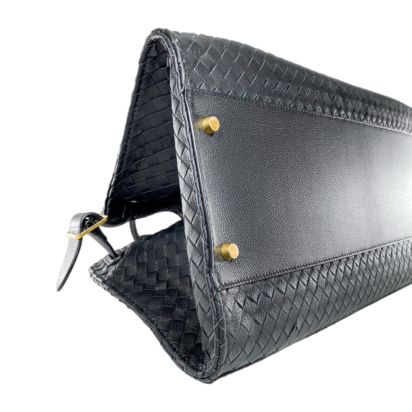 The Row Black Interwoven Margaux Tote Bag