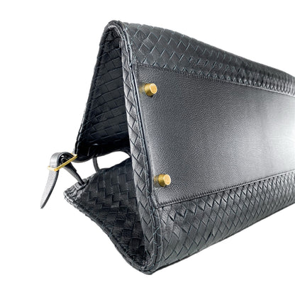 The Row Black Interwoven Margaux Tote Bag