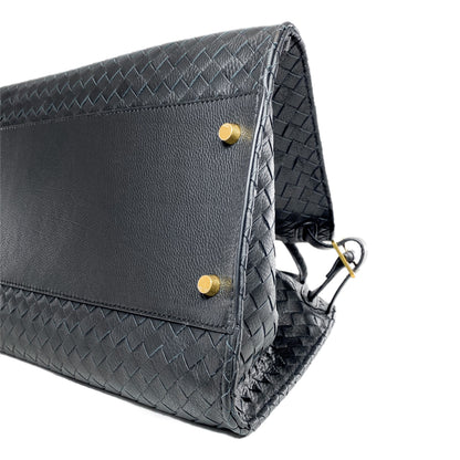 The Row Black Interwoven Margaux Tote Bag