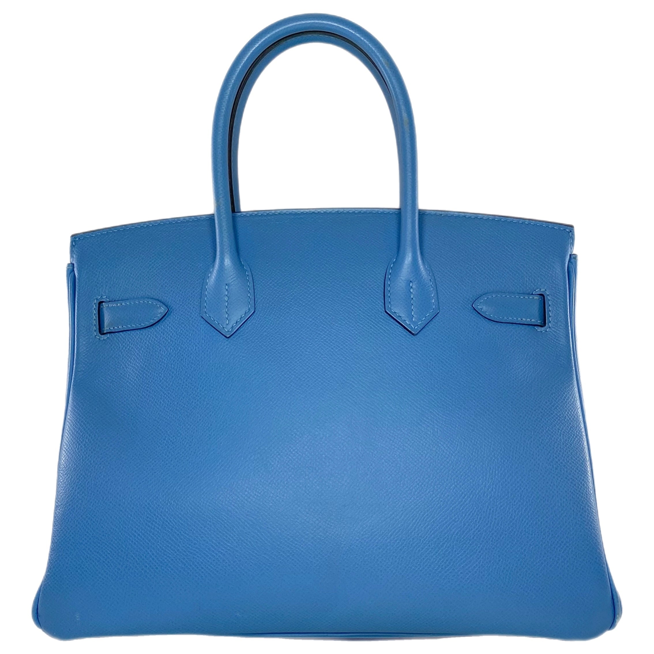 Hermes Birkin 30 Bleu Paradis Epsom Gold Hardware