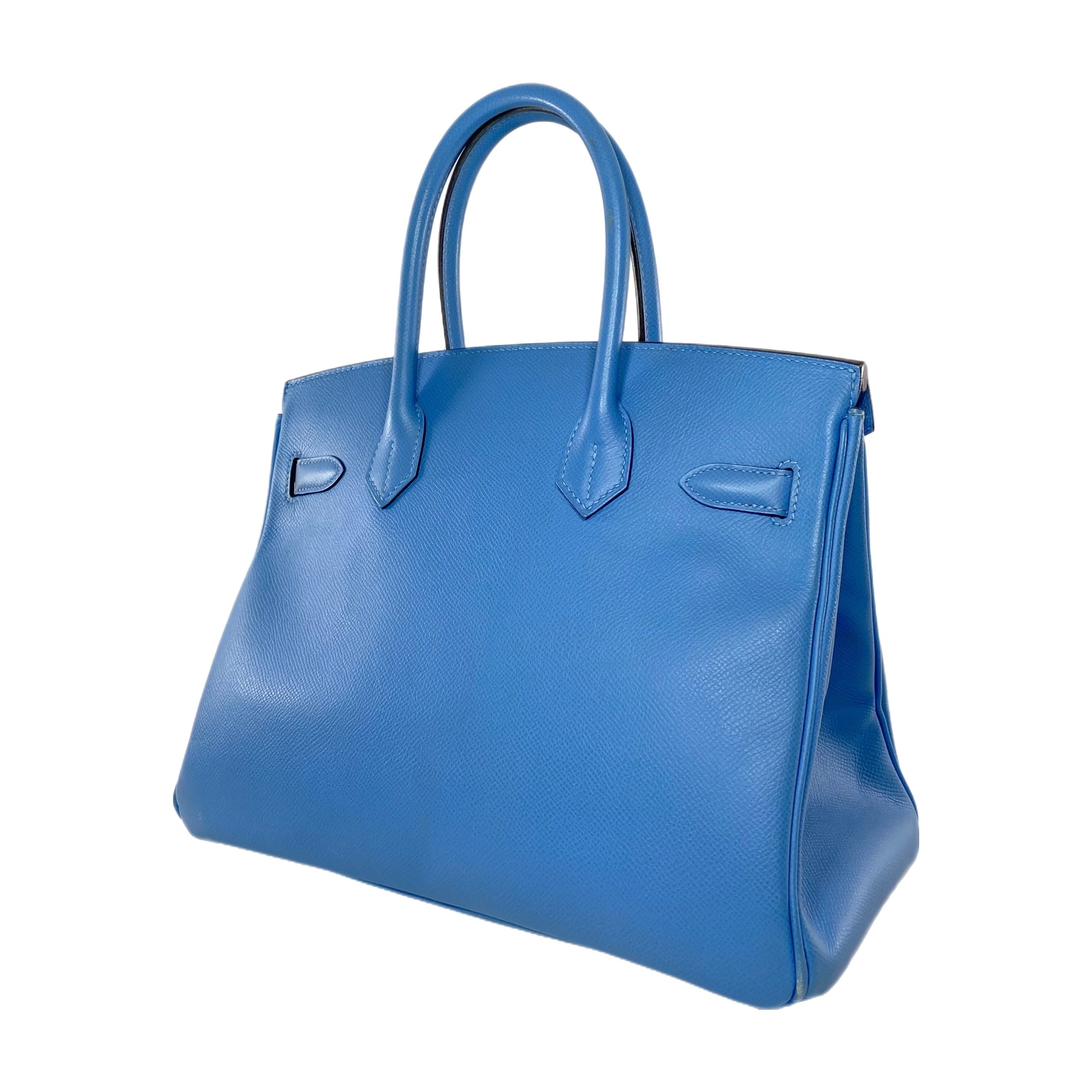 Hermes Birkin 30 Bleu Paradis Epsom Gold Hardware