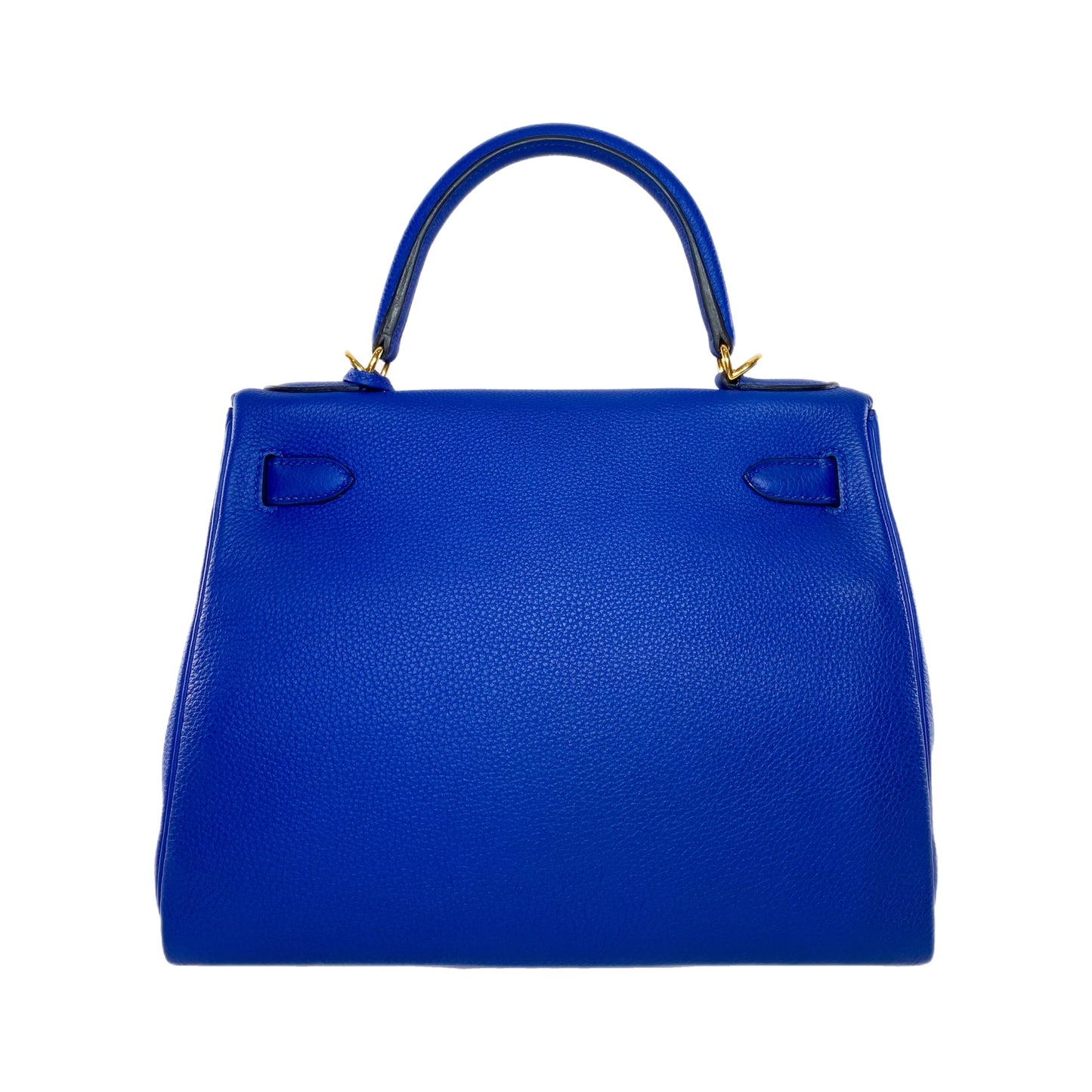 Hermes Kelly 28 Bleu Electric Togo Gold Hardware