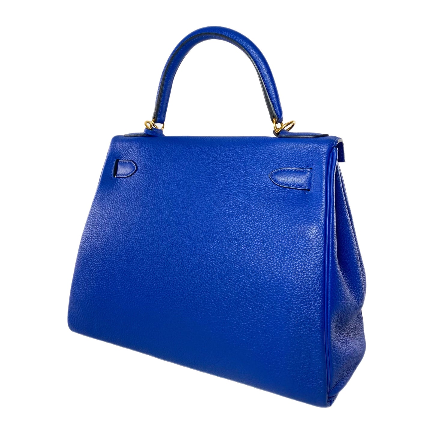 Hermes Kelly 28 Bleu Electric Togo Gold Hardware