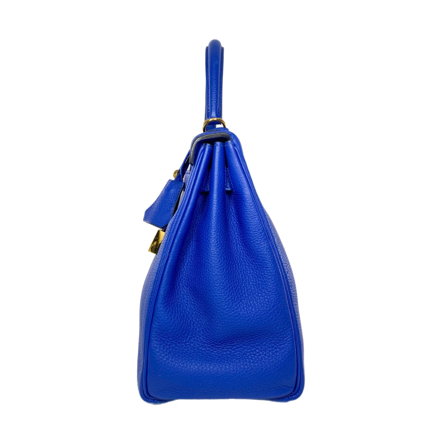 Hermes Kelly 28 Bleu Electric Togo Gold Hardware