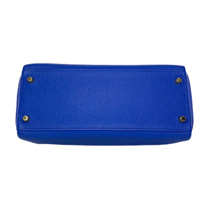 Hermes Kelly 28 Bleu Electric Togo Gold Hardware