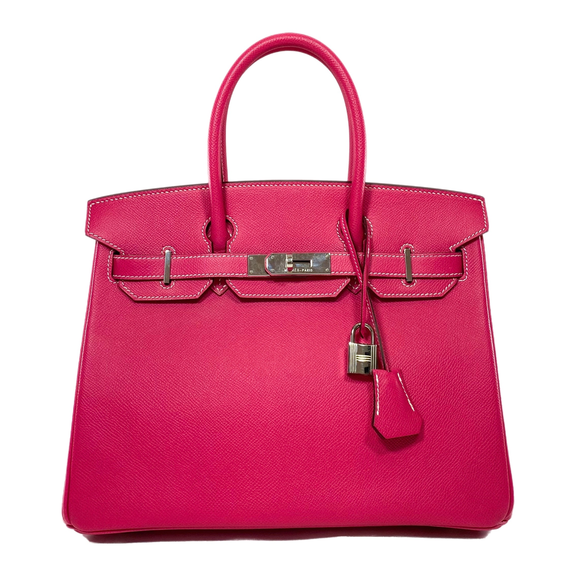 Hermes Birkin 30 Rose Tyrien Epsom Palladium Hardware