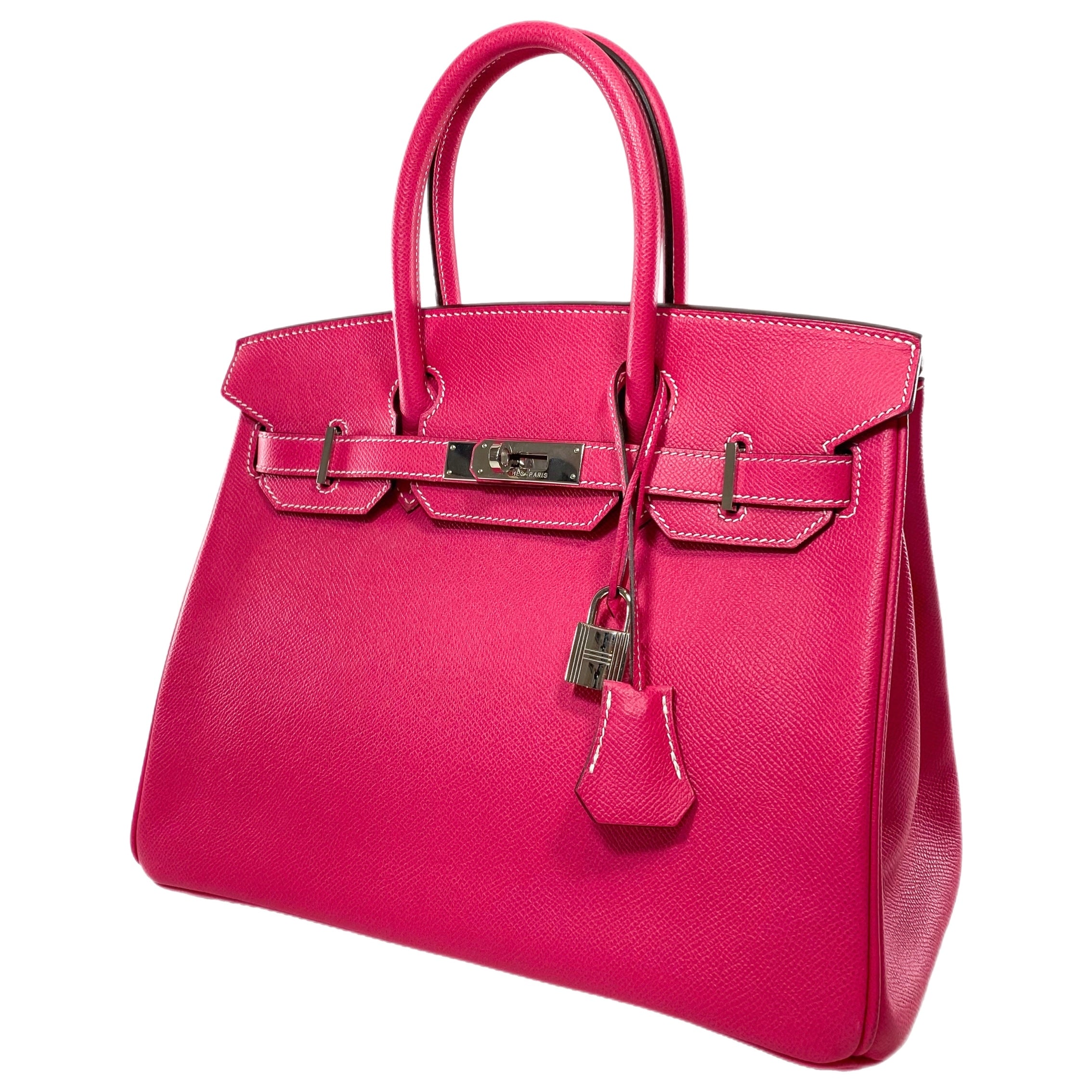 Hermes Birkin 30 Rose Tyrien Epsom Palladium Hardware