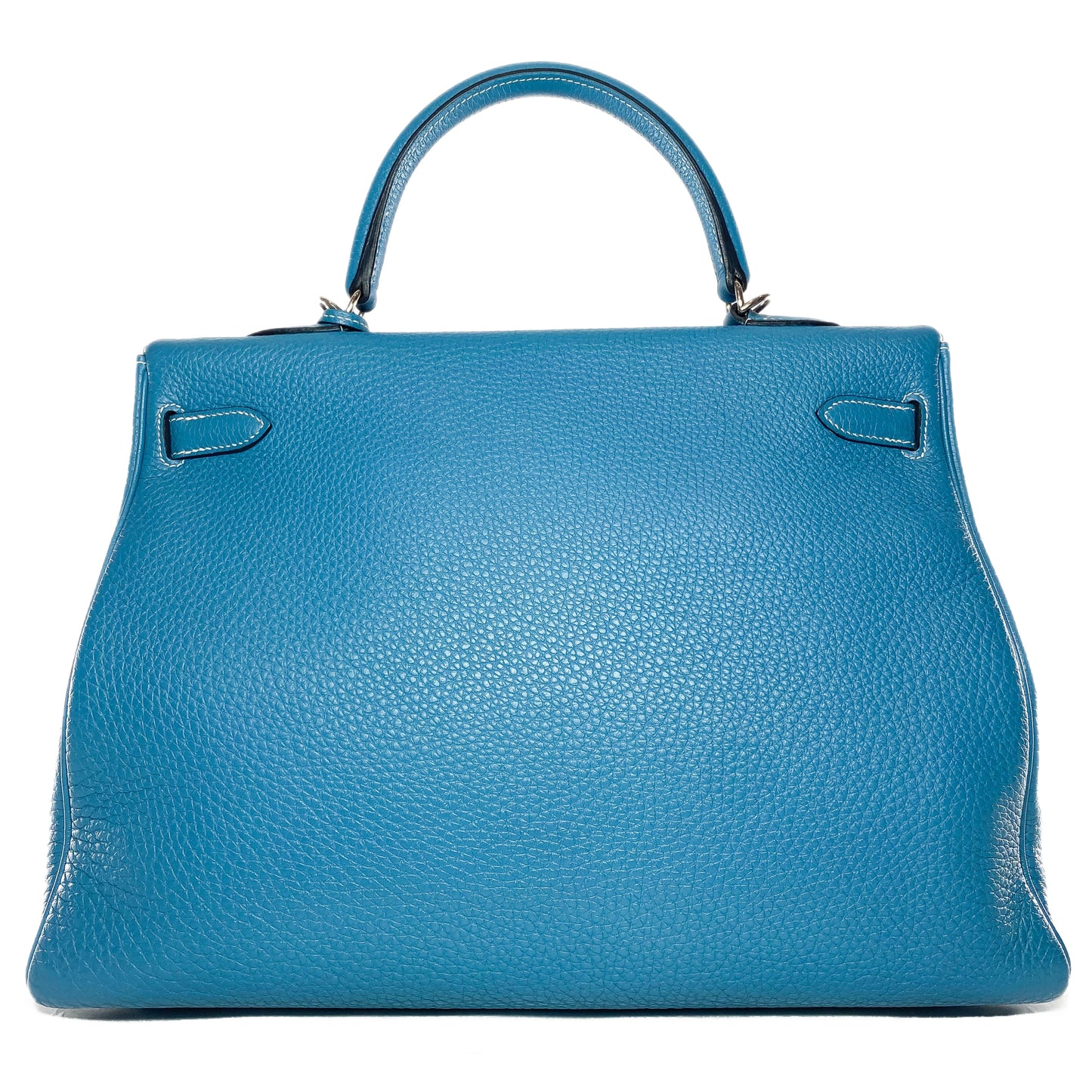 Hermes Kelly 35 Blue Jean Togo Palladium Hardware