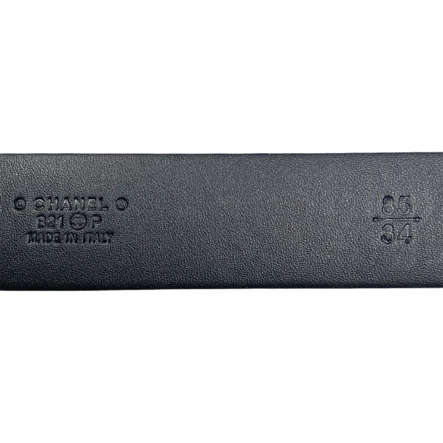 Chanel Black Quilted CC Buckle Belt