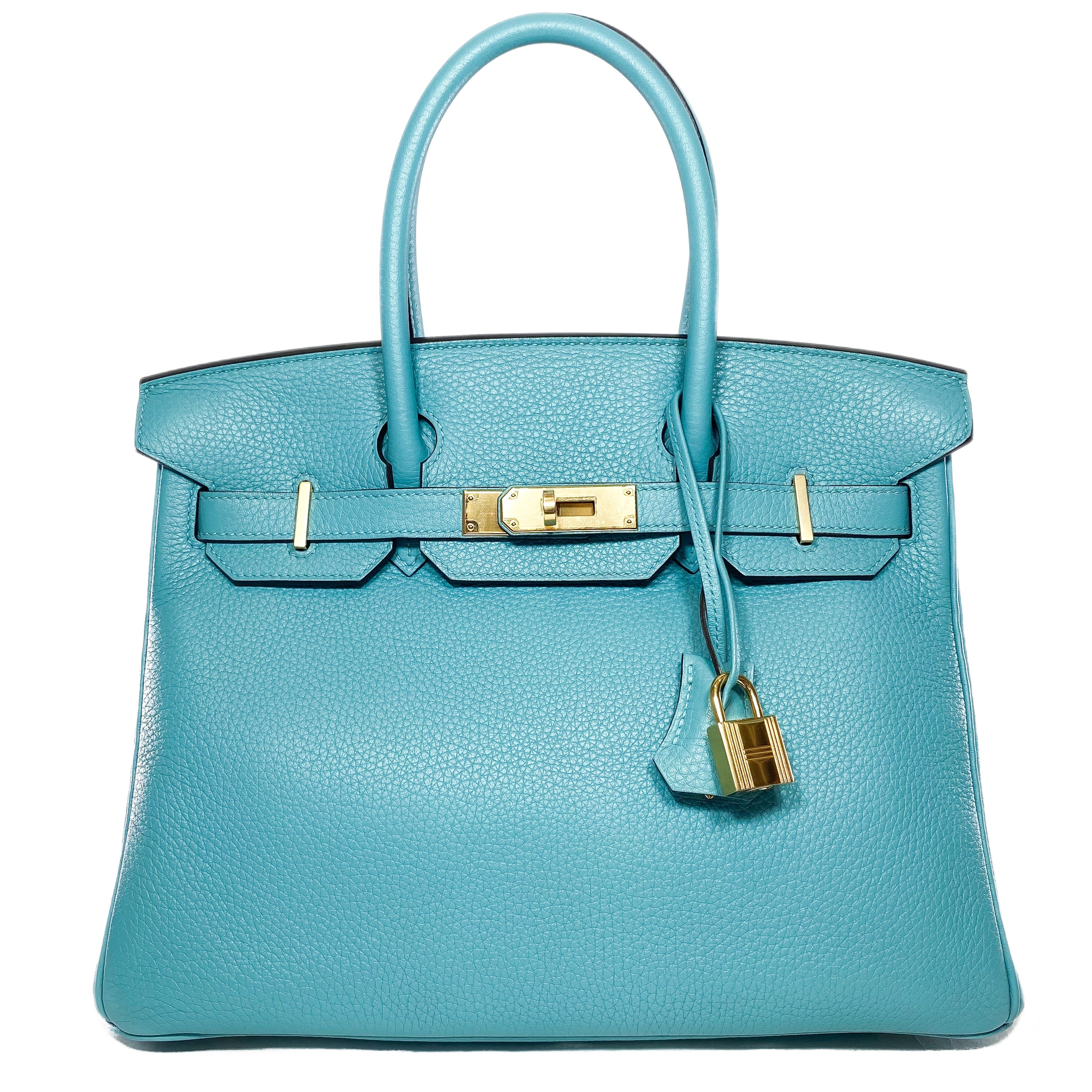 Hermes Birkin 30 Bleu Saint Cyr Togo Gold Hardware