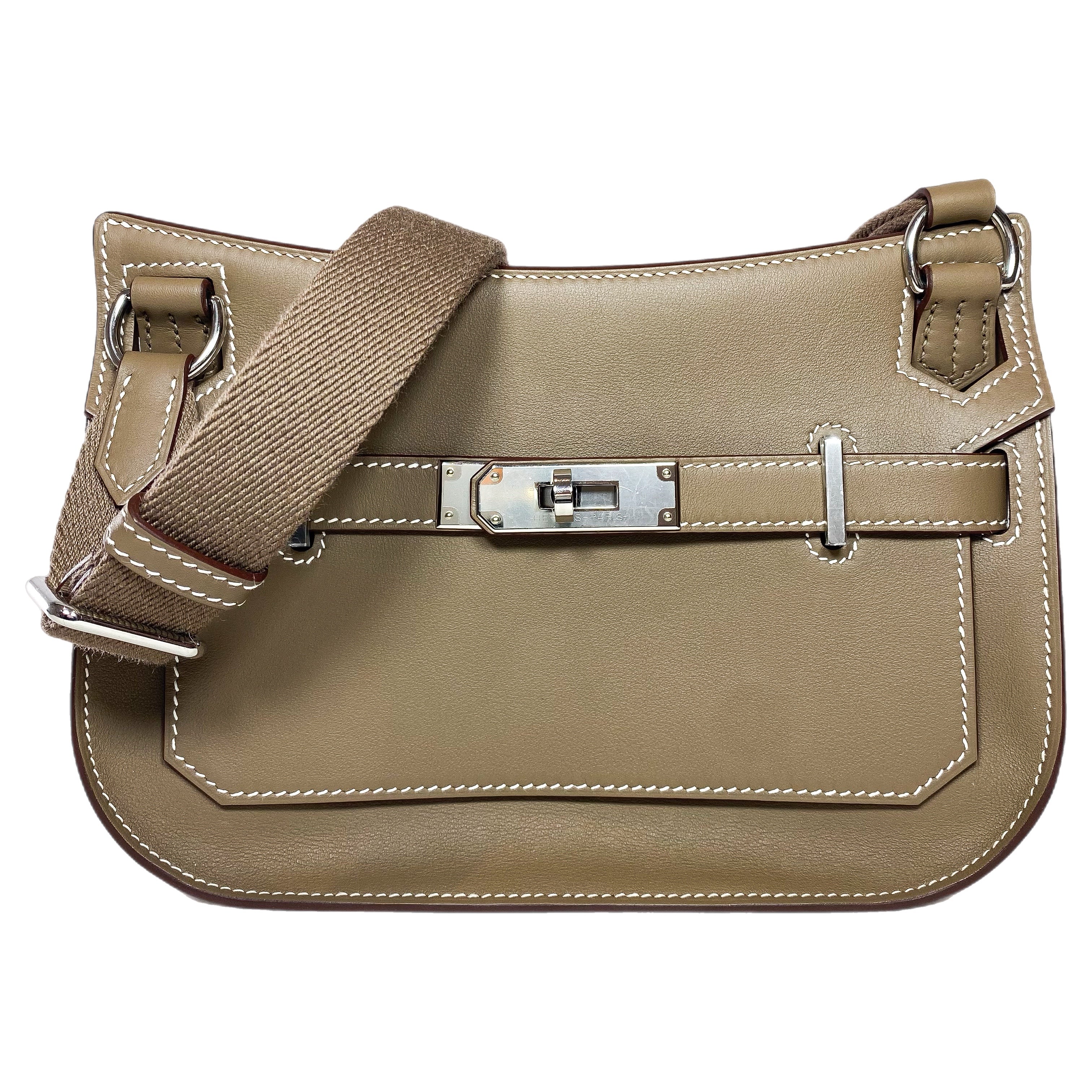 Hermes Mini Jypsiere Etoupe Palladium Hardware