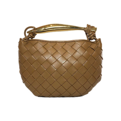Bottega Veneta Mini Sardine Brown Top Handle Bag