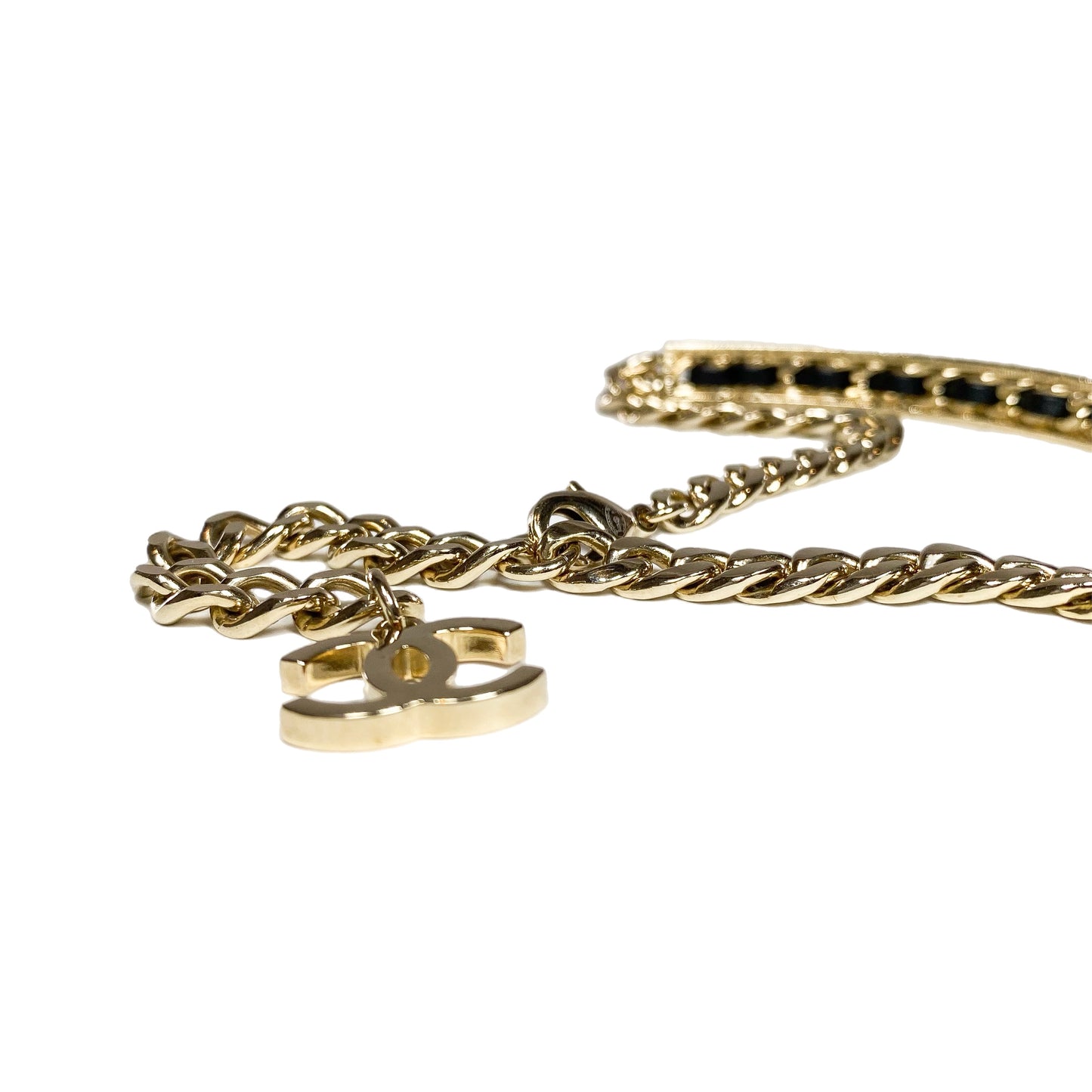 Chanel Black Gold Woven Crystal Choker