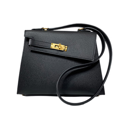 Hermes Black Kelly Desordre Epsom Gold Hardware
