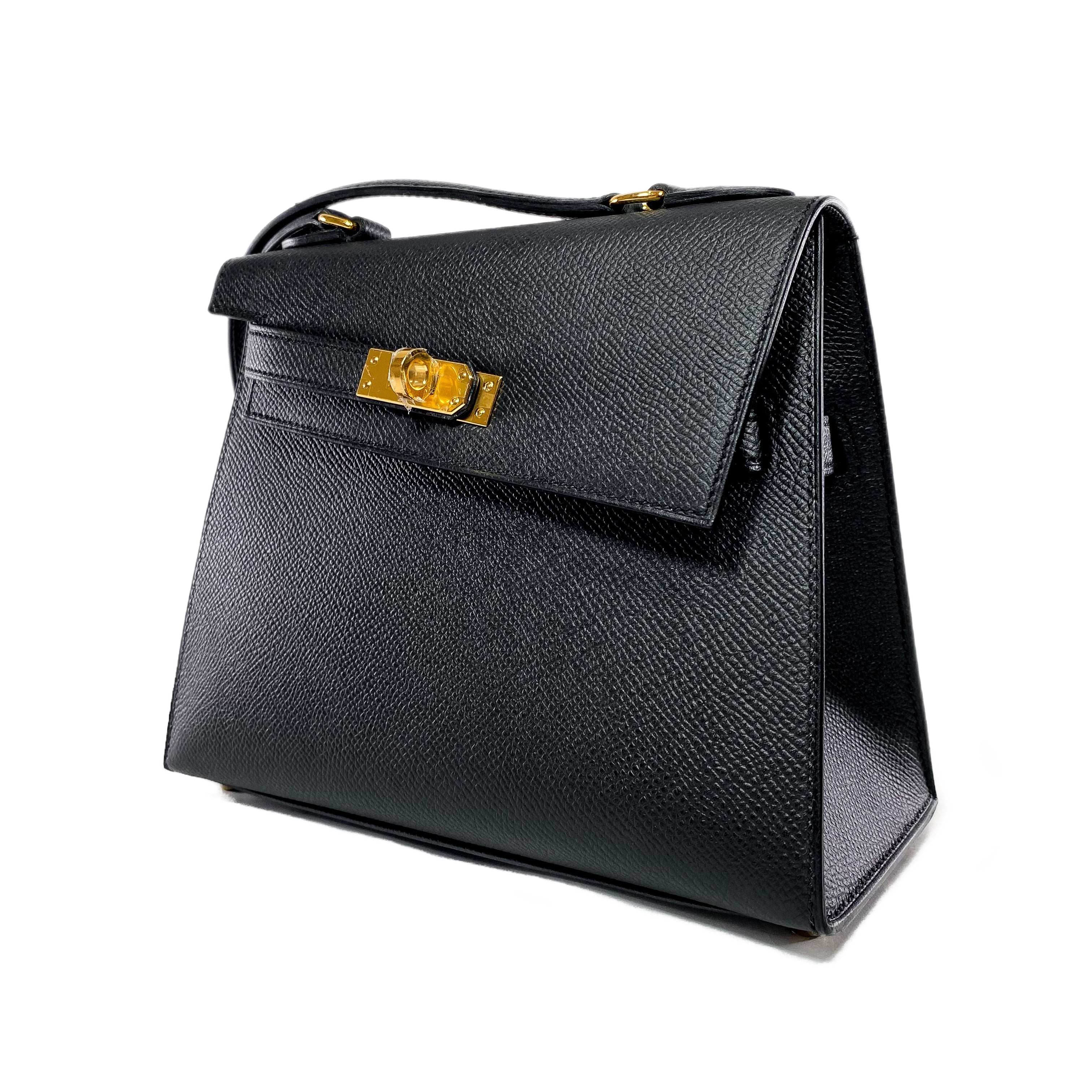 Hermes Black Kelly Desordre Epsom Gold Hardware