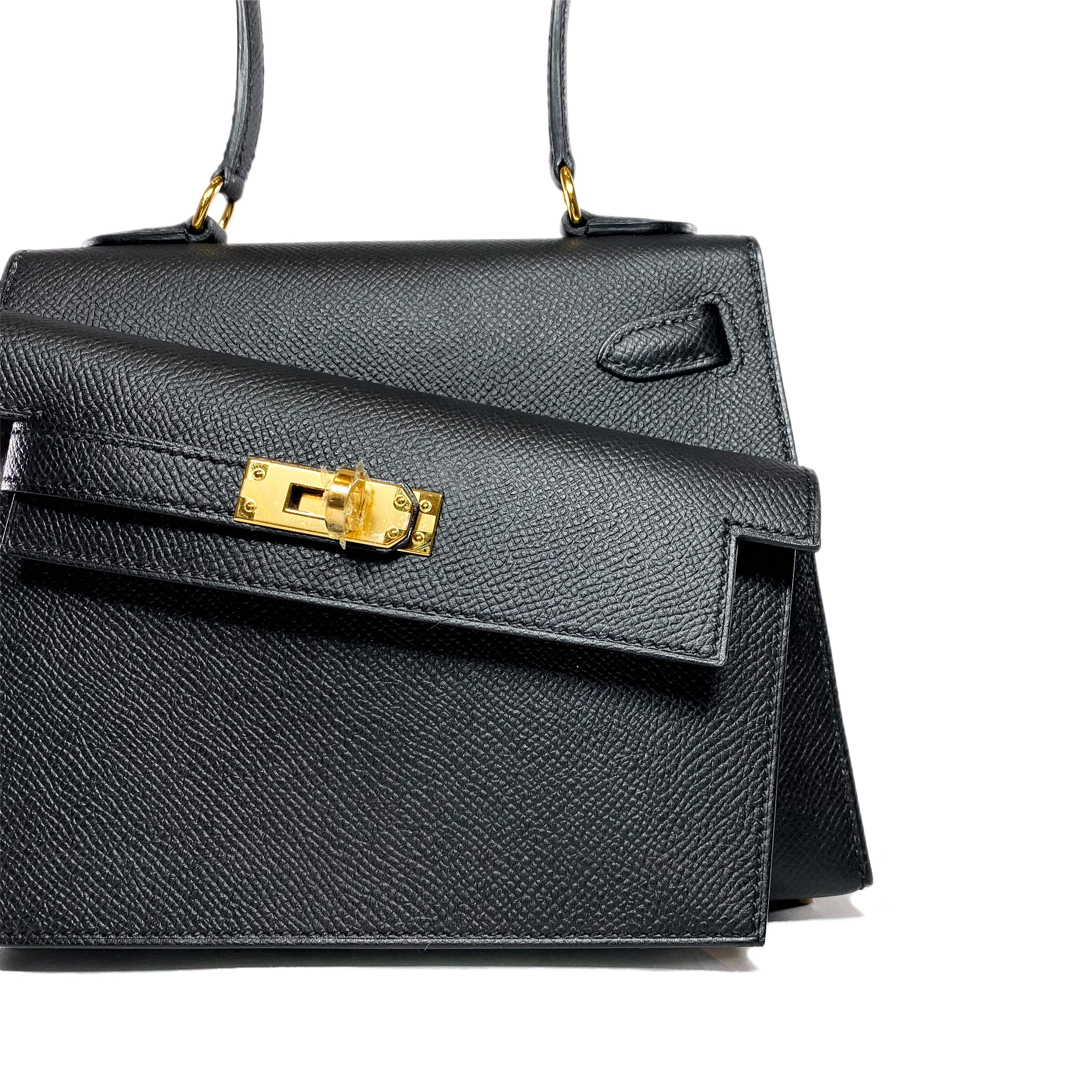 Hermes Black Kelly Desordre Epsom Gold Hardware