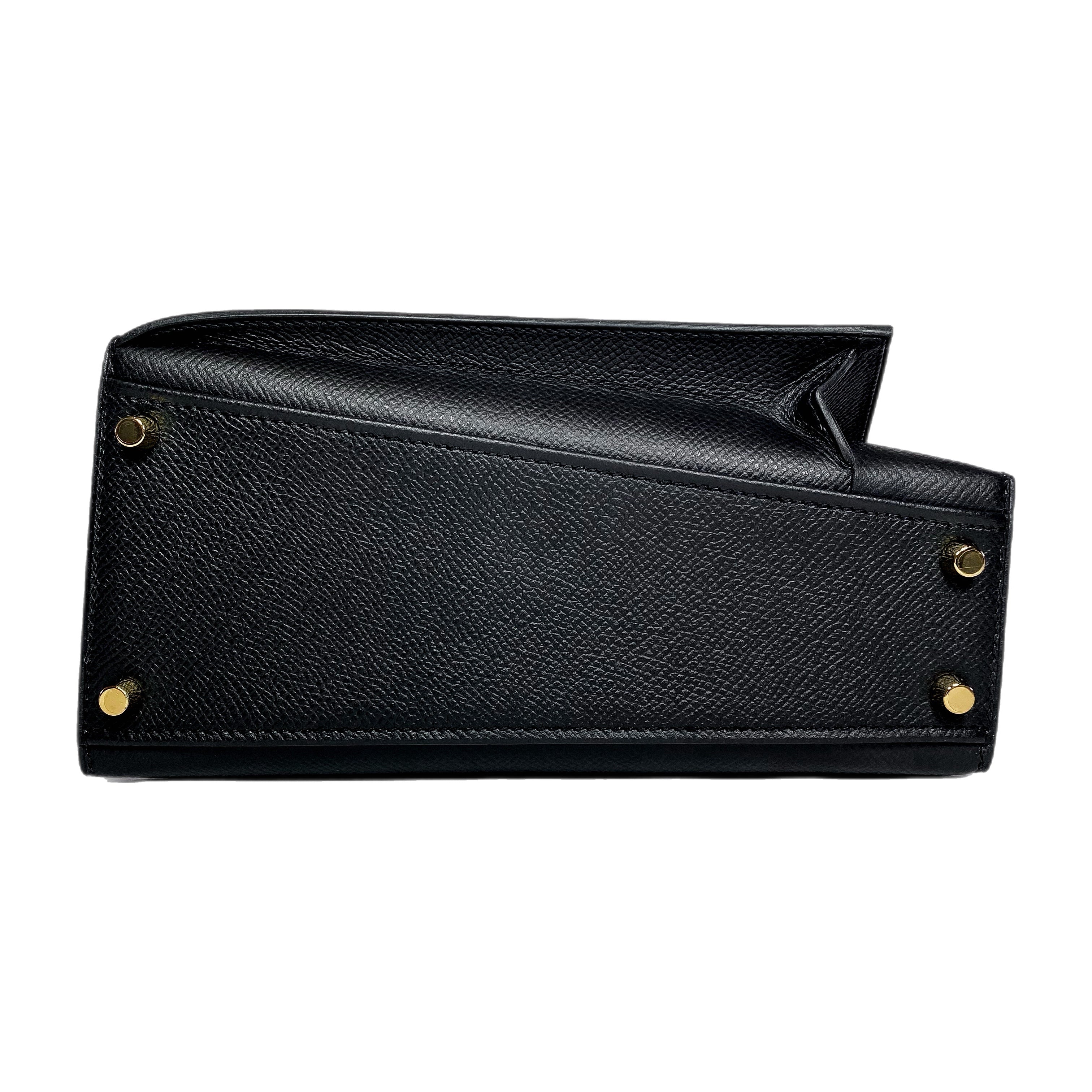 Hermes Black Kelly Desordre Epsom Gold Hardware