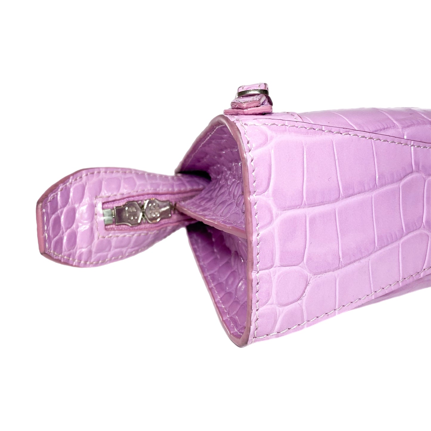 Balenciaga Lilac Embossed Neo Classic Nano City Bag