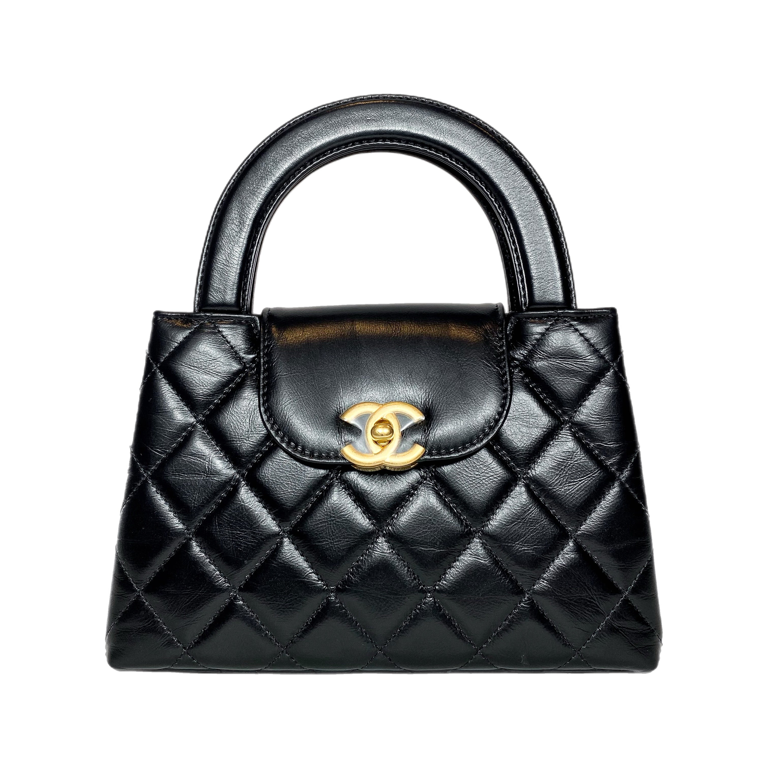 Chanel Black Nano Kelly Top Handle