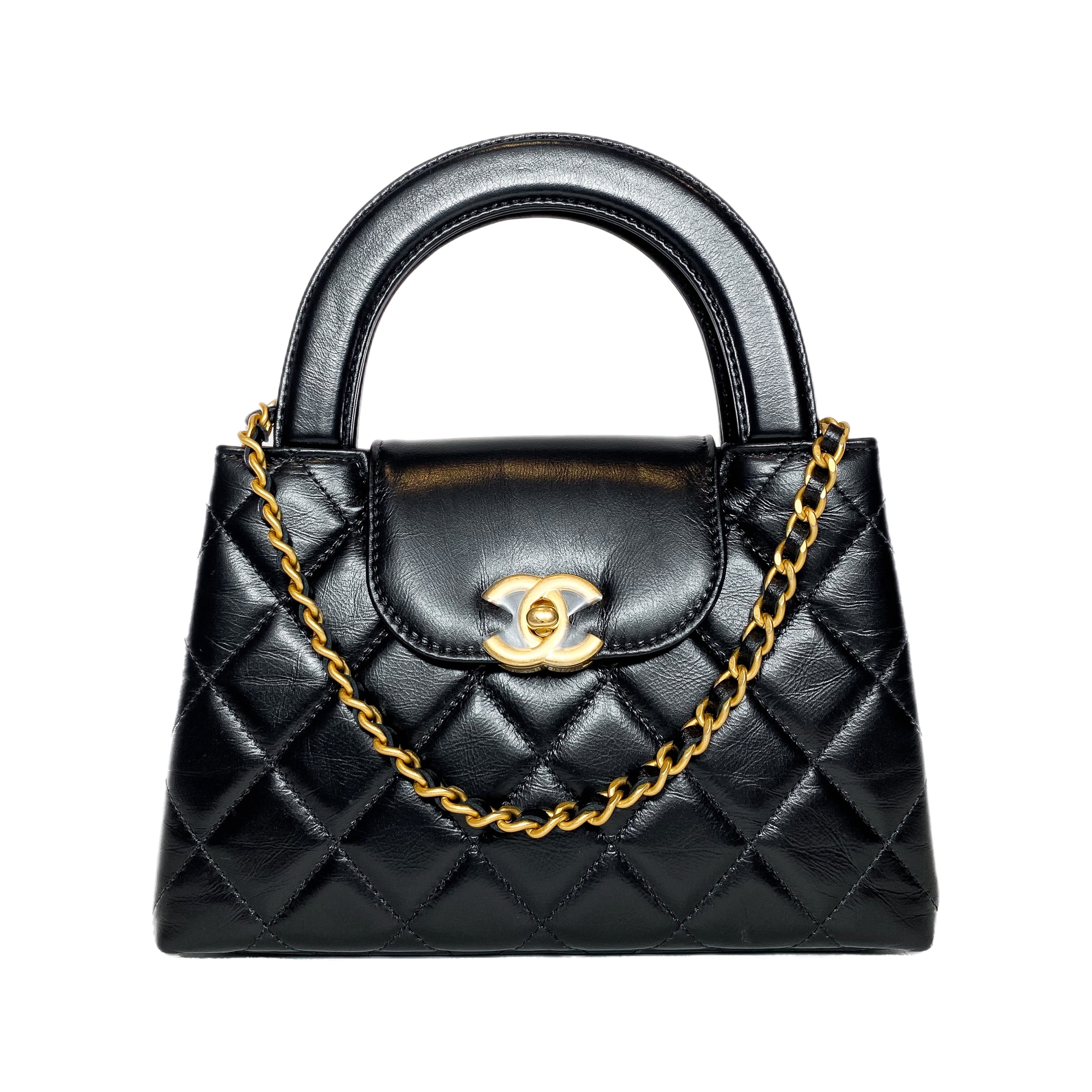 Chanel Black Nano Kelly Top Handle