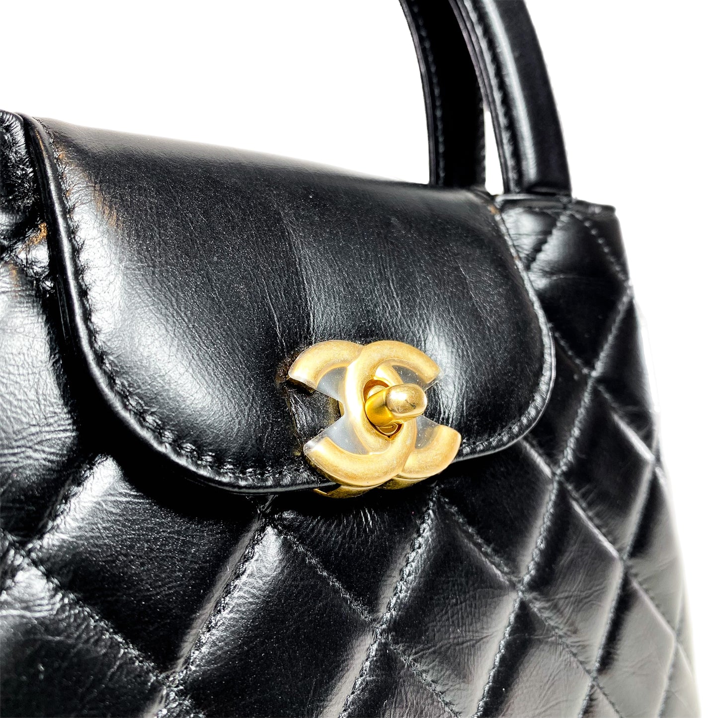 Chanel Black Nano Kelly Top Handle