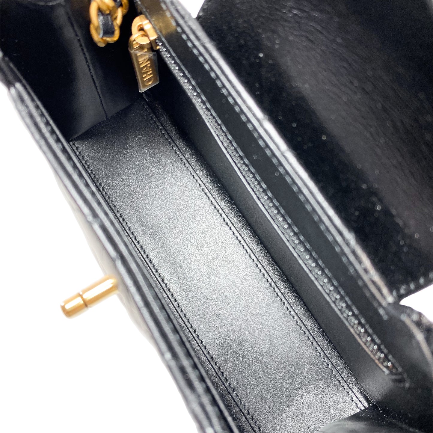 Chanel Black Nano Kelly Top Handle