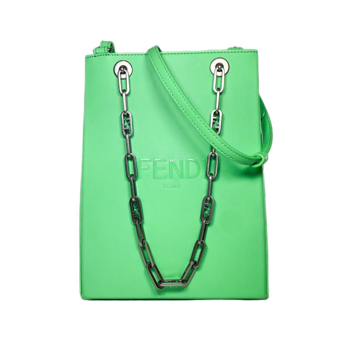 Fendi Green Grace Light Small Shopping Tote