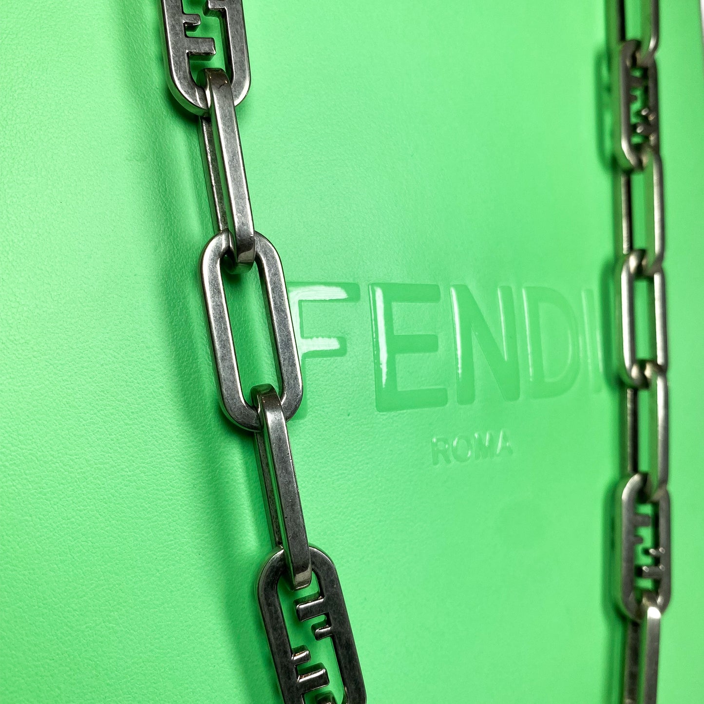 Fendi Green Grace Light Small Shopping Tote
