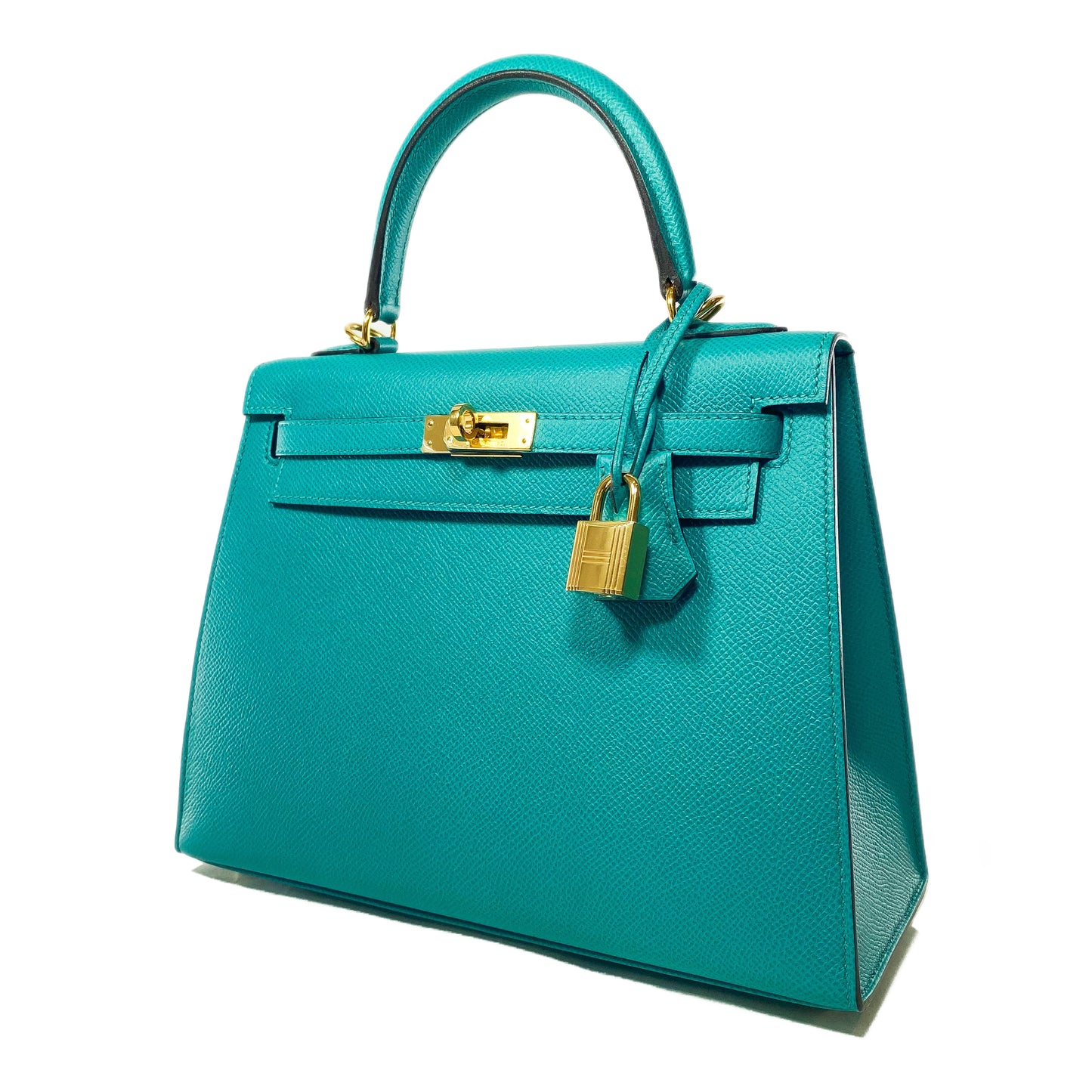 Hermes Kelly 25 Blue Paon Epsom Gold Hardware