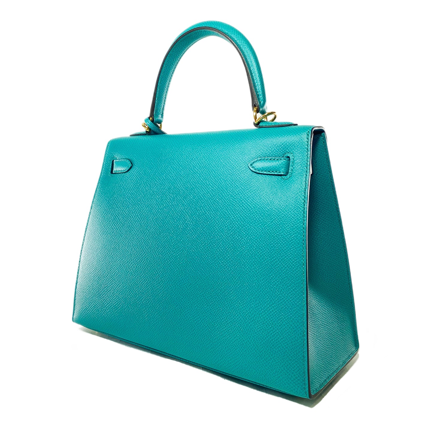 Hermes Kelly 25 Blue Paon Epsom Gold Hardware