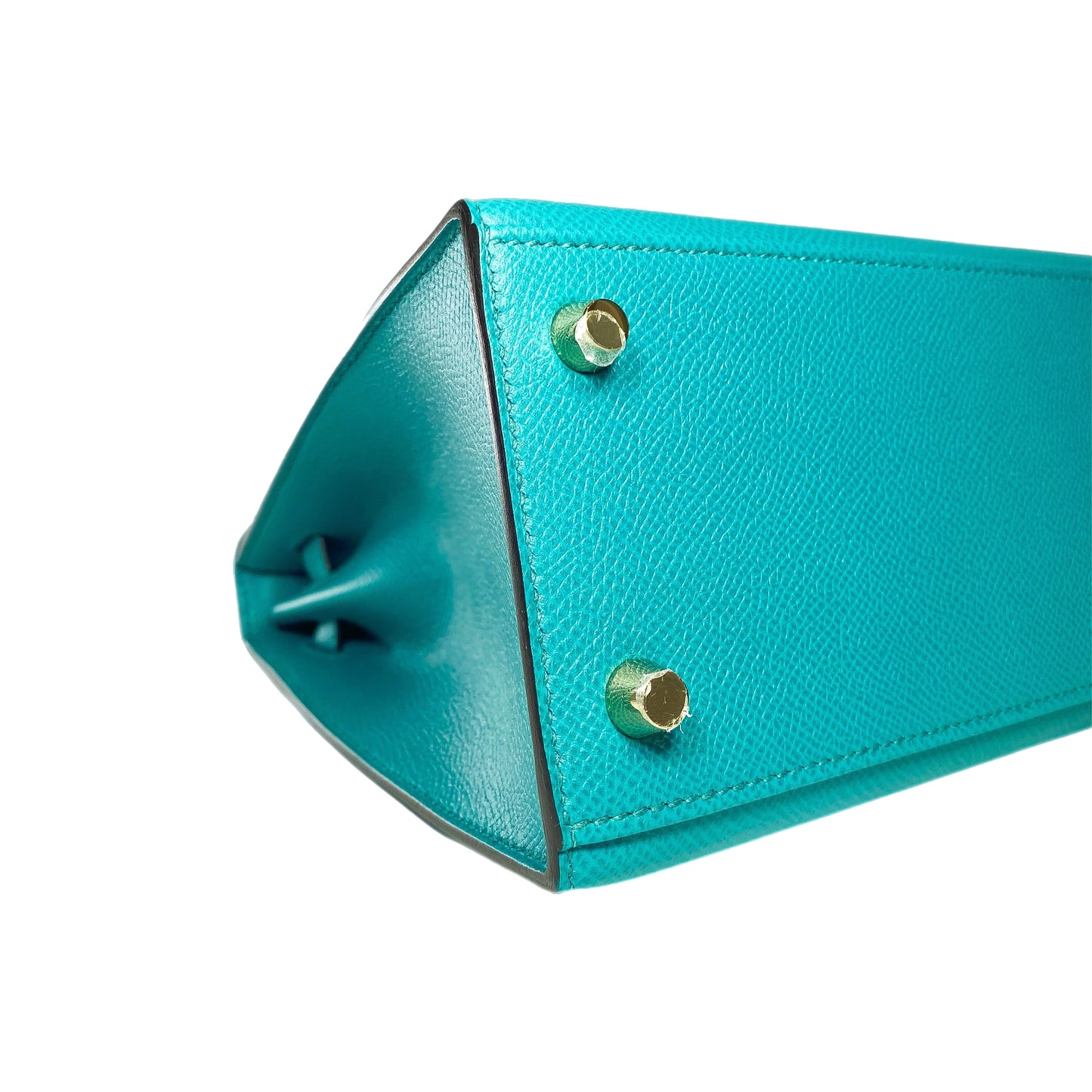 Hermes Kelly 25 Blue Paon Epsom Gold Hardware