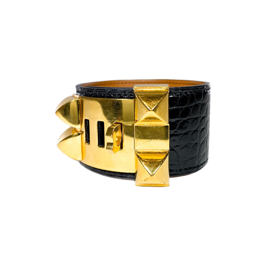 Hermes Black Alligator CDC Cuff