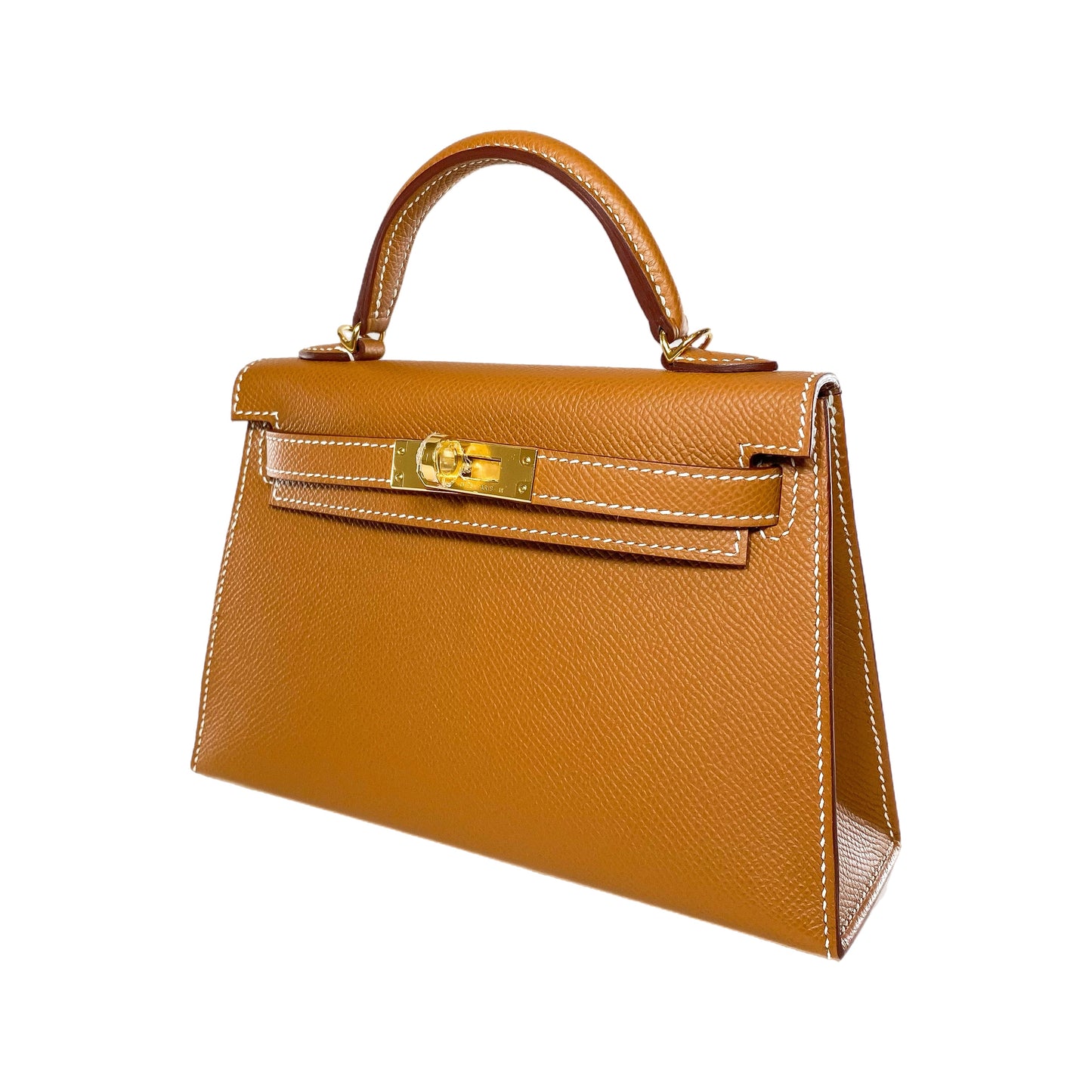 Hermes Mini Kelly 20 Gold Epsom Gold Hardware