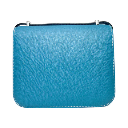 Hermes Constance 18 Bleu Jean Epsom Palladium Hardware