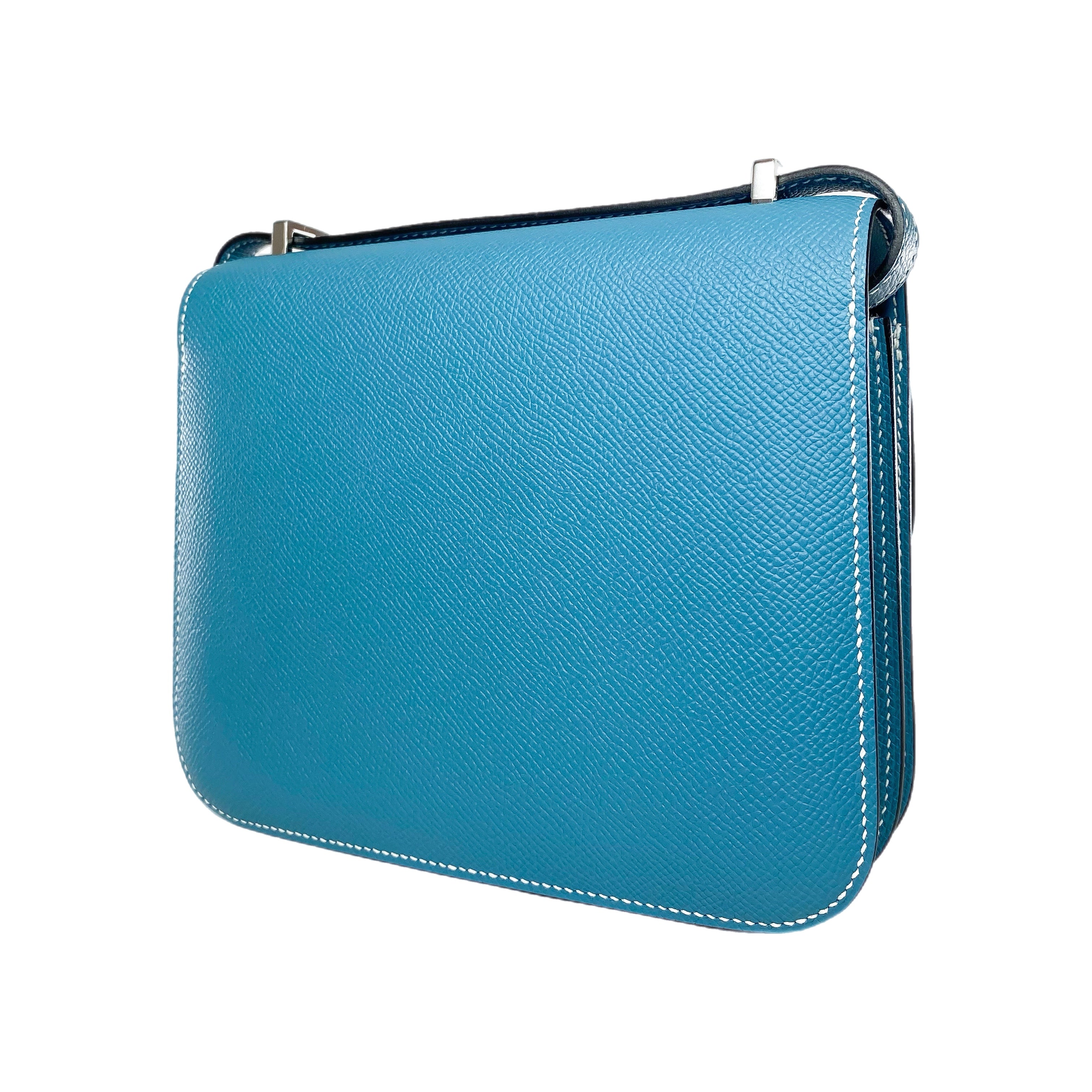 Hermes Constance 18 Bleu Jean Epsom Palladium Hardware