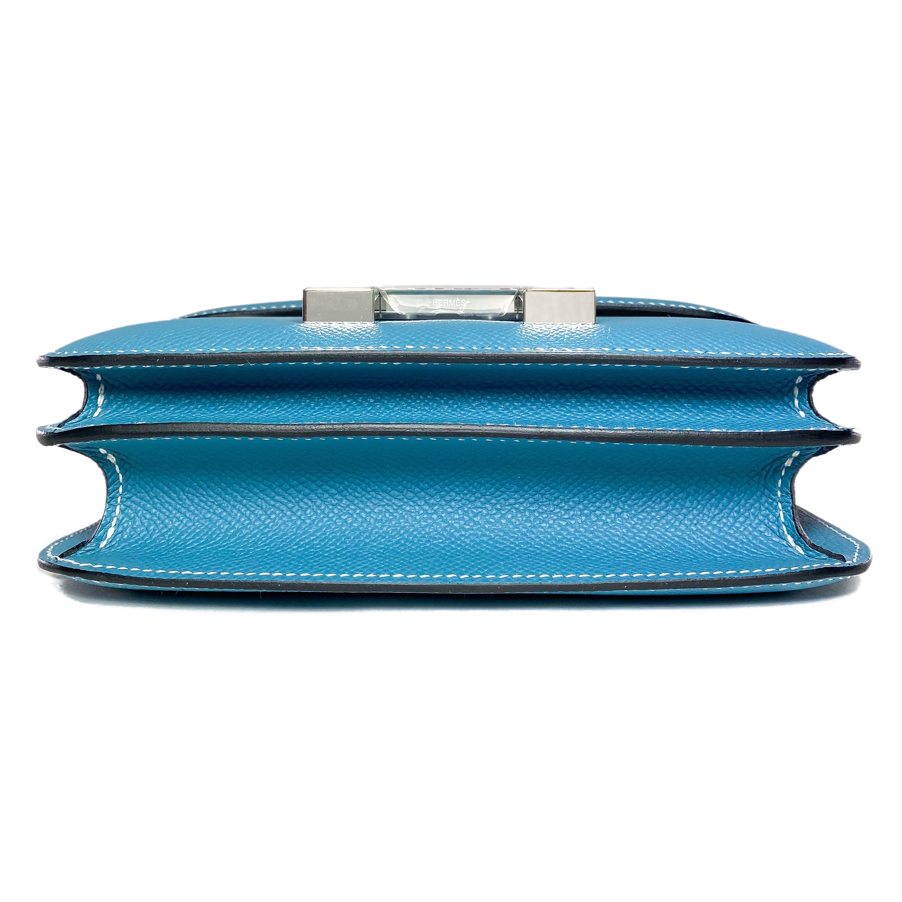 Hermes Constance 18 Bleu Jean Epsom Palladium Hardware