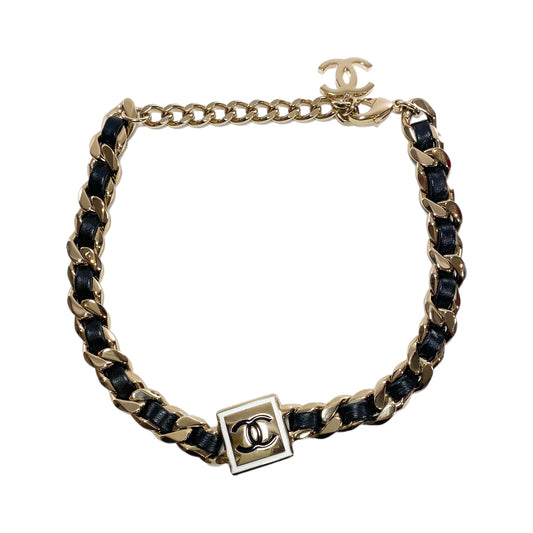 Chanel Light Gold Black Choker