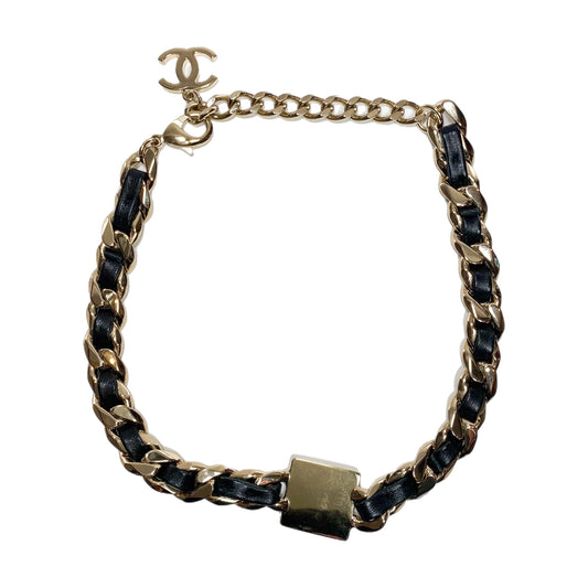 Chanel Light Gold Black Choker