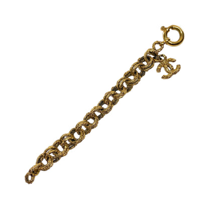 Chanel Gold Double Links CC Charm Bracelet