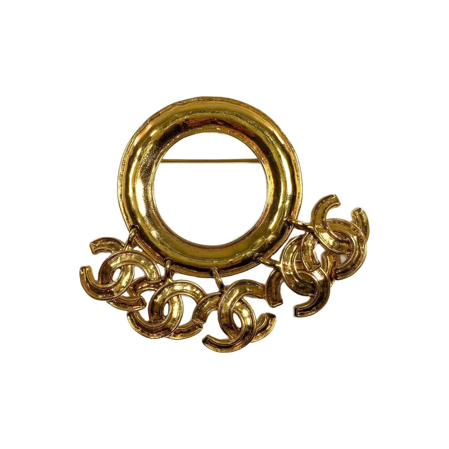 Chanel Gold CC Charm Brooch
