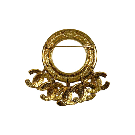 Chanel Gold CC Charm Brooch