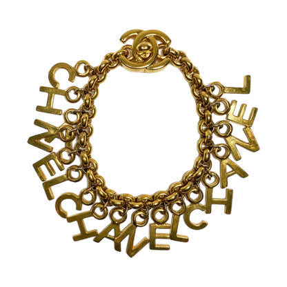 Chanel Gold Letters Turnlock Bracelet