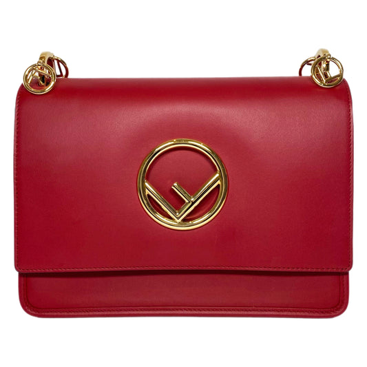Fendi Red Kan I F Logo Shoulder Bag