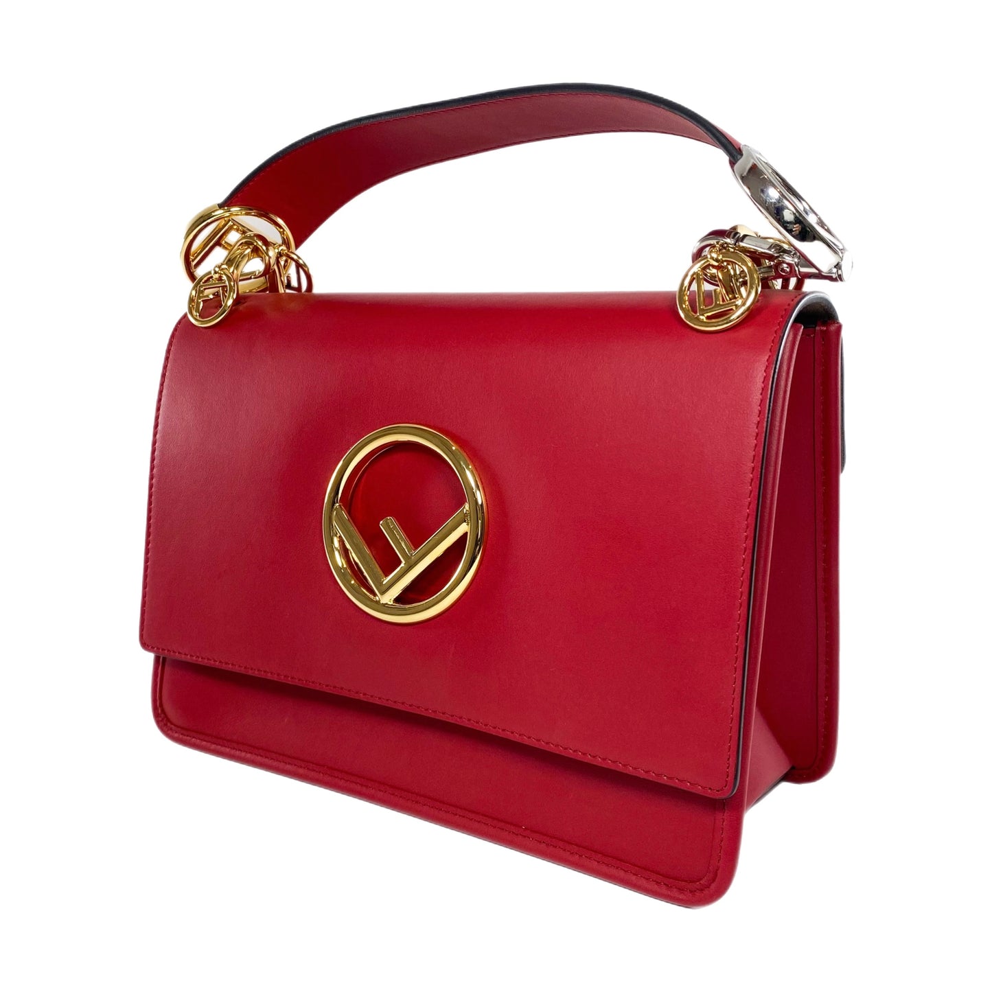 Fendi Red Kan I F Logo Shoulder Bag