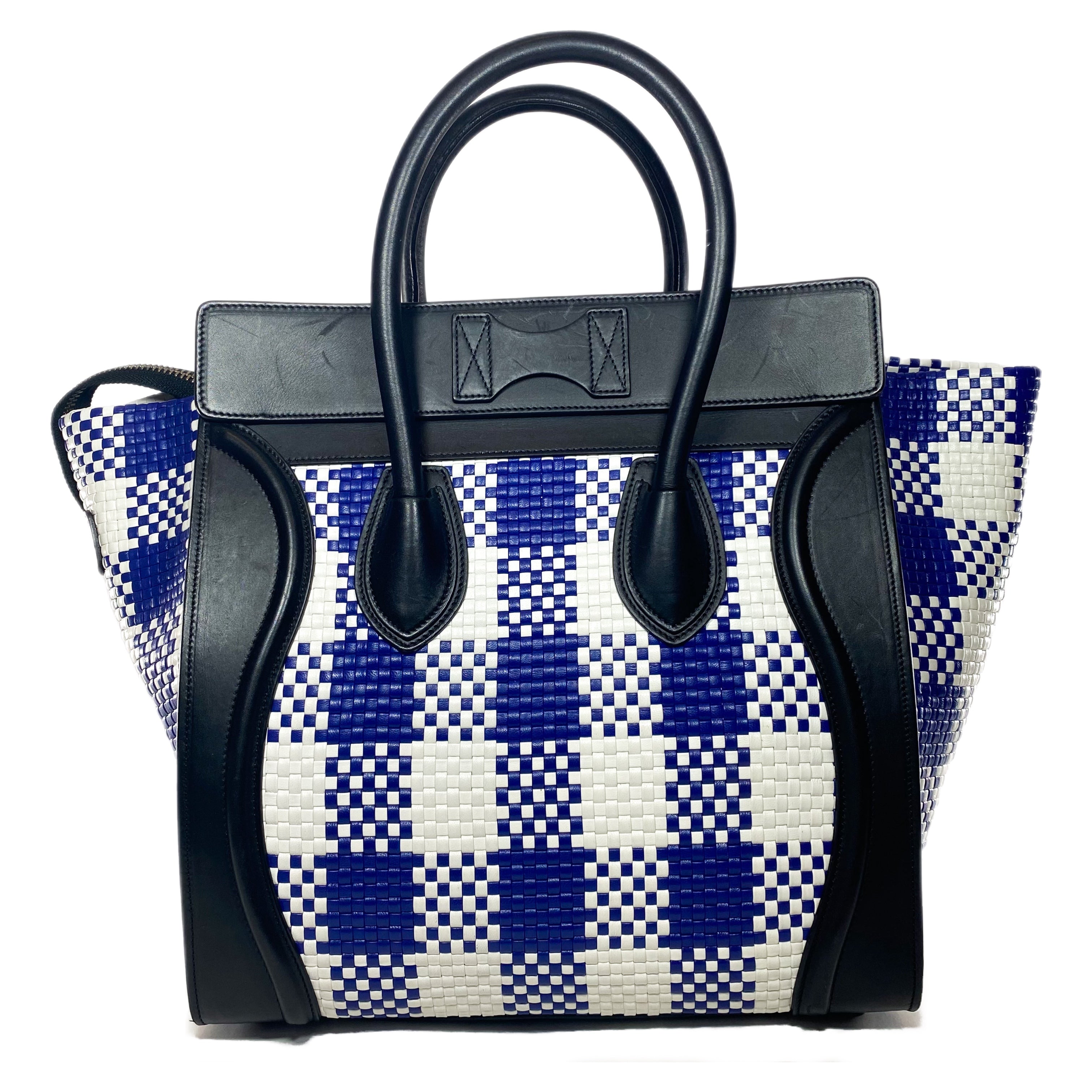 Celine Tricolor Leather Luggage Tote