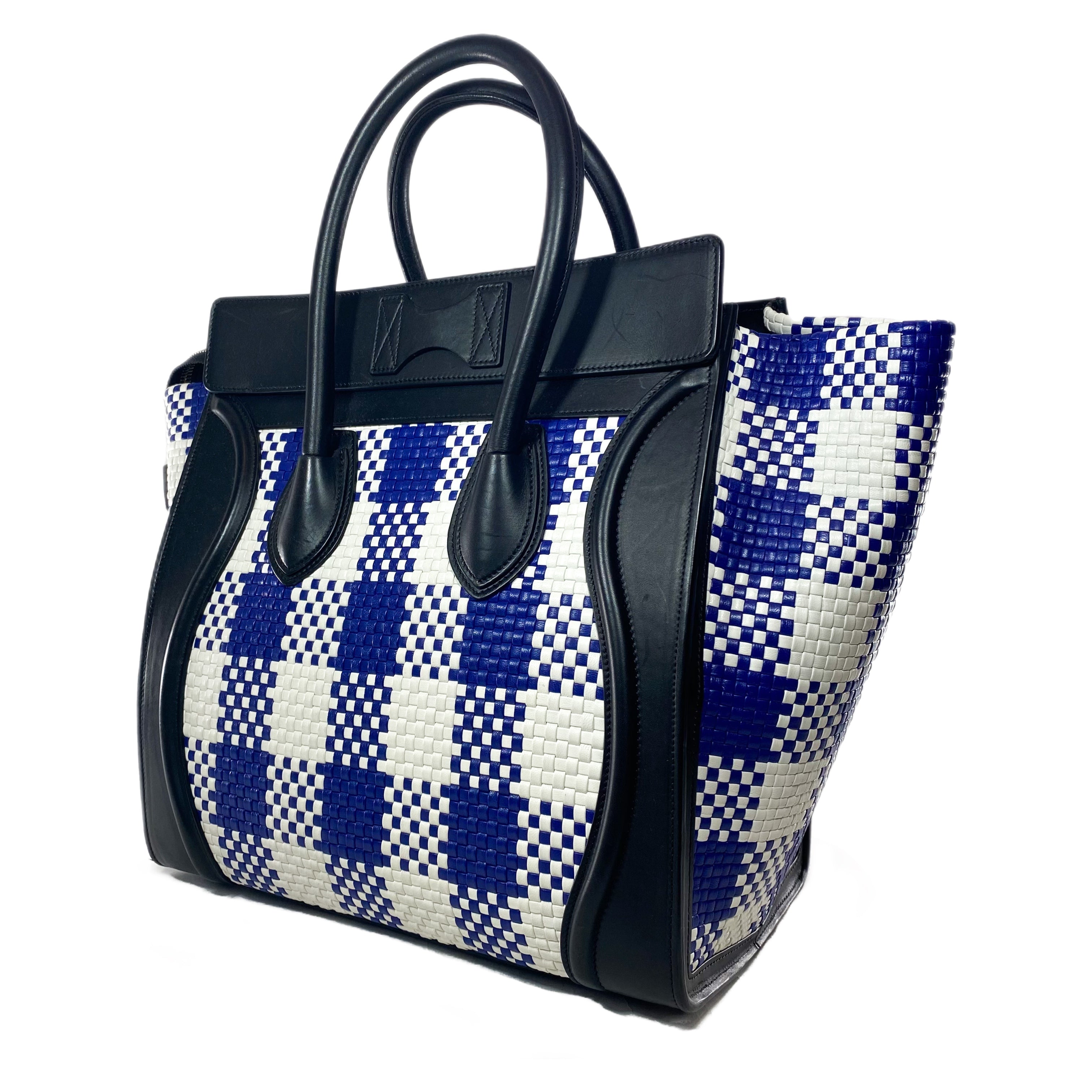 Celine Tricolor Leather Luggage Tote