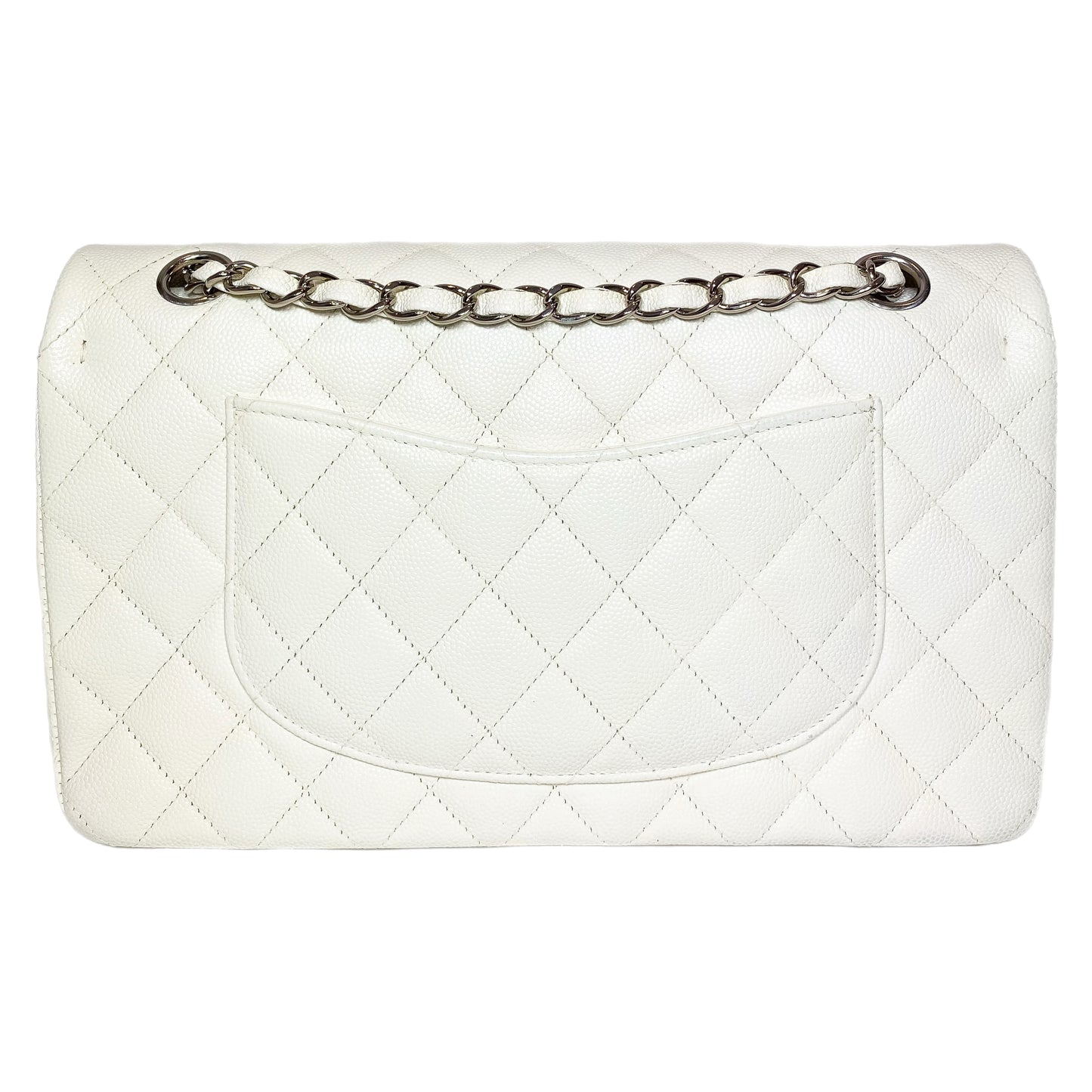 Chanel White Medium Double Flap Bag